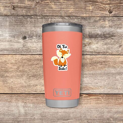 Oh for Fox Sake Sticker Funny Fox Stickers - 3 Pack - Set of 2.5, 3 and 4 Inch Vinyl Laptop Stickers - for Laptop, Phone, Water Bottle, Car & More Decal (3 Pack) S214424-3Pack in Saudi Arabia