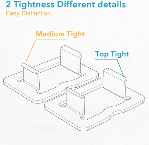 Loose Outlet Fix Plug | Make Your Loose Socket Jack Snug for Power Plug | Socket Extender Secured onto Wall Socket | Won't Fall Out Easily |6 Pack Tight Plus 6 Pack Medium Tight - Matte White in Saudi Arabia