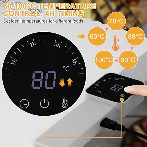 صينية تسخين الطعام الكهربائية القابلة للطي مقاس 24 × 15.6 بوصة مع ضبط درجة الحرارة 60-100 درجة مئوية، توقيت 4 ساعات، سخان محمول للمنزل، النزهات، الحفلات، البوفيهات، إلخ 110 فولت in Kuwait