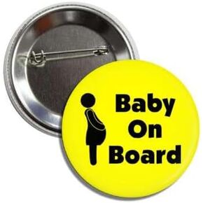 Baby on Board Button Badge Pin