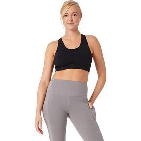 32 DEGREEES Women’s Seamless Racerback Sports Bra| Moderate Support | Full Coverage | Removable Cups