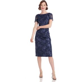JS Collections Women's Leena Bateau Midi Dress