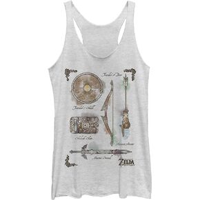 Fifth Sun Women's Nintendo Inventory Tri-Blend Racerback Layering Tank