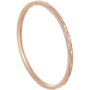 Stainless Steel 1MM Thin Midi Stacking Rings Shiny Silver Rose Gold Engagement Wedding Band for Women Girls