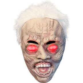 Bstask Old Man Scary Granny Blinking Glowing Ghost Head Mask Horror Latex Zombie Devil Demon Headgear Ghost Game Nun Mask in Kuwait