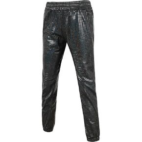 WULFUL Kids Boys Metallic 70s Disco Costume Sequin Party Jogger Pants