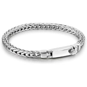 H&Beautimer الرجال 925 الفضة الاسترليني سوار الصلبة 4MM المروحية سلسلة سوار الهيب هوب حزب مجوهرات في سن المراهقة الأولاد سلسلة الفضة الاسترليني 7-7.5-8-8.5-9'' هدية عيد ميلاد
