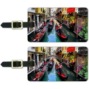 Venice Italy Gondolas Canals Luggage ID Tags Suitcase Carry-On Cards - Set of 2