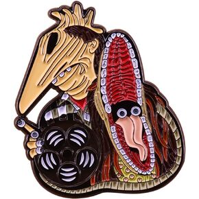 the Ghost with the Most Beetlejuice Adam Barbara Scary Face Ghost Husband Wife Horror Comedy Movie 1.75" Enamel Pin Badge