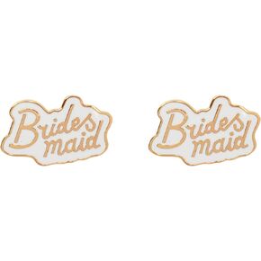 Set of 2 Bridal Enamel Lapel Pins