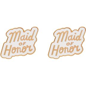 Set of 2 Bridal Enamel Lapel Pins