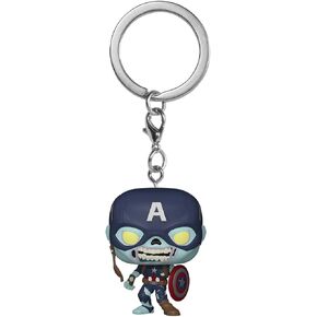 Funko POP Pop! Keychain: What If? - Zombie Captain America S2- Keychain 1 Multicolor
