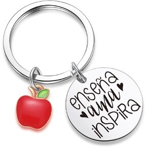 ZNOSVEI Teacher Thank You Keychain Spanish Teacher Appreciation Gift Supervisor Gift