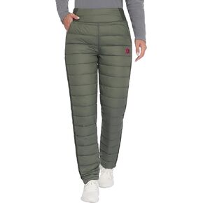 Little Donkey Andy Down Pants for Women Lightweight Puffy Sweat Pants High Waist Puffer Sweatpants Quilted Snow Ski Trousers