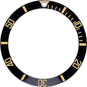 VGEBY Watch Bezel Insert, Ceramic Wristwatch Bezel Insert Loop Replacement Part Watch Accessories(Gold) Ceramic Bezel Insert Bezel Insert Gold Skx007 Bezel Insert Skx007 Bezel Insert