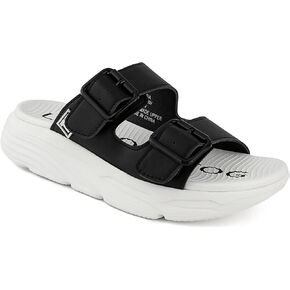 LONDON FOG Womens Neeta Comfort Platform Sandal Womens Sandal Slip On Sandal With Buckles