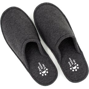 Sunshine Code Women's Memory Foam Cotton Washable Slippers with Matching Travel Bag for Home Hotel Spa Bedroom