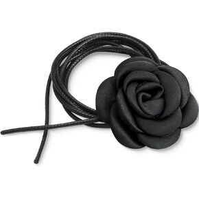 YASUOA Red Choker for Women Flower Choker Necklace Satin Rose Choker Floral Choker Adjustable String Floral choker Wedding Party Summer Beach Choker Necklace…