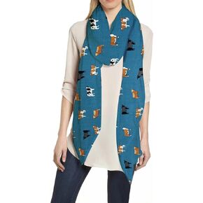 Lina & Lily Cattle Cow Animal Print Women's Scarf Shawl Wrap Lightweight
