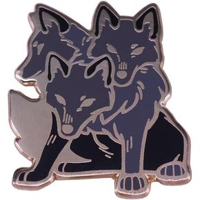 Three Head Wolf 3 Headed Dog Cerberus 1.25" Enamel Pin Badge