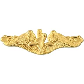 Submarine Dolphin Gold Lapel Pin
