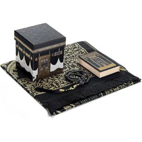 ihvan عبر الإنترنت، شال تول، حجاب صلاة للمسلمين مع صندوق هدايا مكعب بتصميم الكعبة، وشاح صلاح إسلامي للعبادة، حجاب للرأس، هدايا إسلامية للنساء، كريمي