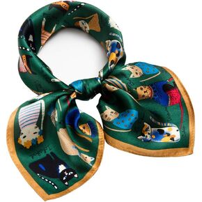 100% Mulberry Silk Scarf Square Hair Scarves Fashion Pattern Neck Scarfs for Women