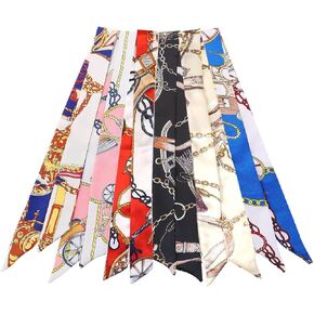 JELIEE 6 Pack Scarf Bags for Women Handbag Scarfs Band Narrow Scarf Hair Neck Scarf Neckerchief Scarf Head Wrap Fashion Gifts for Girls