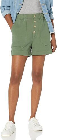 [BLANKNYC] Womens Womens French Terry Elastic Waistband Exposed Button Fly Short, Fashionable & StylishShorts in Saudi Arabia