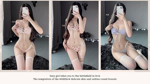 SINGUYUN المرأة أنيمي حمالة الصدر واللباس الداخلي مجموعة لوليتا Kawaii تأثيري الملابس الداخلية اليابانية مثير الملابس الداخلية مع تخزين in Kuwait