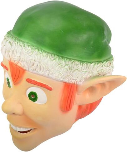 Christmas Santa Mask Elf Mask With Red Santa Hat Cute Santa Claus Costume Accessories Realistic For Adults in Saudi Arabia