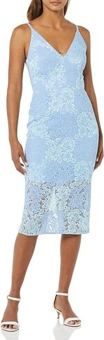 Dress the Population Women's Aurora Sleeveless Plunge Neck Bodycon Midi Dress in Saudi Arabia