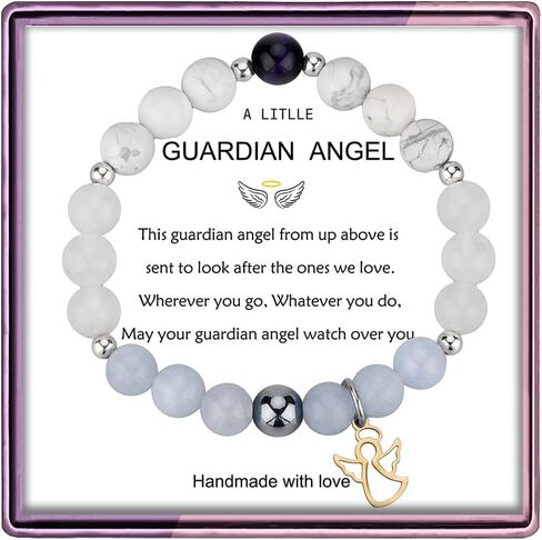 سوار الملاك الساحر للنساء والفتيات، سوار الملاك الحارس الصغير، سوار اتصال ملائكي، مجوهرات روحية، مجوهرات ريكي مملوءة، هدية دينية لها in Kuwait