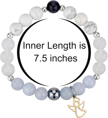 سوار الملاك الساحر للنساء والفتيات، سوار الملاك الحارس الصغير، سوار اتصال ملائكي، مجوهرات روحية، مجوهرات ريكي مملوءة، هدية دينية لها in Kuwait