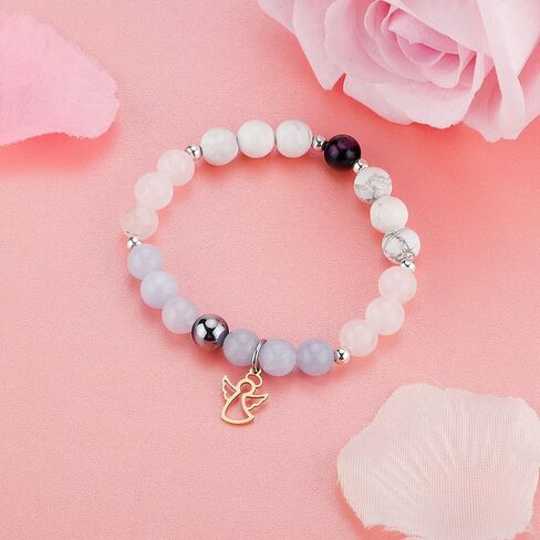 سوار الملاك الساحر للنساء والفتيات، سوار الملاك الحارس الصغير، سوار اتصال ملائكي، مجوهرات روحية، مجوهرات ريكي مملوءة، هدية دينية لها in Kuwait