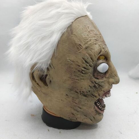 Bstask Old Man Scary Granny Blinking Glowing Ghost Head Mask Horror Latex Zombie Devil Demon Headgear Ghost Game Nun Mask in Kuwait