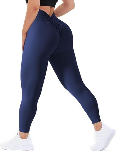 POWERASIA V Back Scrunch Butt Leggings for Women Butt Lifting Wokrout Leggings High Waisted Yoga Pants Tummy Control Tights in Saudi Arabia