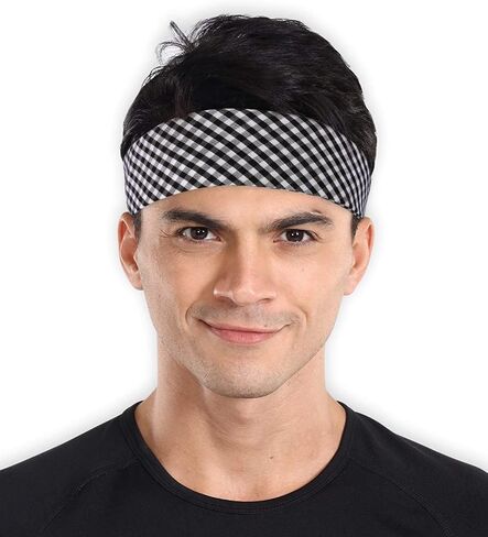 GERINLY Gingham Bandana Women Square 2 PCS وشاح الشعر عمامة التعادل القطن وشاح الرأس منديل مع صندوق هدية in Saudi Arabia