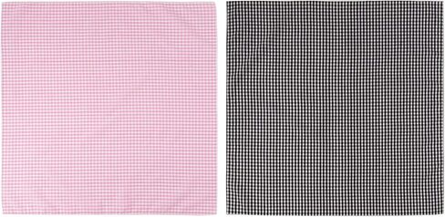 GERINLY Gingham Bandana Women Square 2 PCS وشاح الشعر عمامة التعادل القطن وشاح الرأس منديل مع صندوق هدية in Saudi Arabia