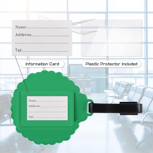 بطاقة امتعة من السيليكون بتصميم انيمي كاواي لشنط السفر للنساء وشنط الظهر وشنطة اليد والمدرسة للاطفال والاولاد والبنات، بطاقات تعريف مضحكة لبطاقة الهوية in Kuwait