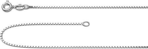 قلادة بلينغ فور يور باك من الفضة الإسترليني عيار 925 مقاس 8 مم للنساء والرجال، مقاسات 14 بوصة - 30 بوصة in Kuwait