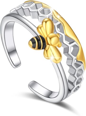 PCTJYFU 925 Sterling Silver Four Leaf Clover Ring stacking Rings For Women in Kuwait