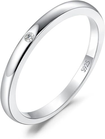 JewelryPalace 14K Yellow Rose Gold 925 Sterling Silver Ring Sets, 1 3 5 Stones Bezel Cubic Zirconia Stackable Rings for Women, Tri-Tone Anniversary Eternity Wedding Bands Promise Ring for her in Saudi Arabia