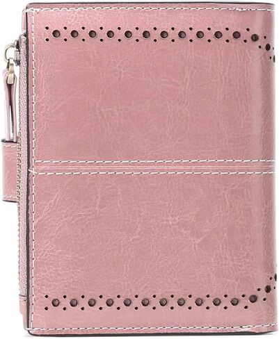 SENDEFN Womens Wallet Pouch Purse Genuine Leather Bifold ID Window Credit Debit Card Holder RFID Protected with Gift Box (Red) in Saudi Arabia