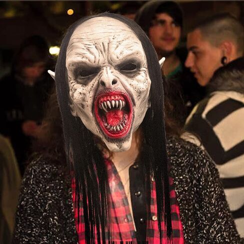 Vampire Zombie Mask Halloween Demon Killer Creepy Mask Devil Horror Cosplay Props in Saudi Arabia