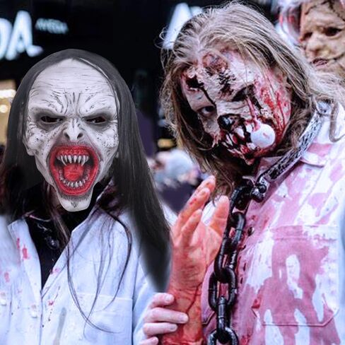 Vampire Zombie Mask Halloween Demon Killer Creepy Mask Devil Horror Cosplay Props in Saudi Arabia