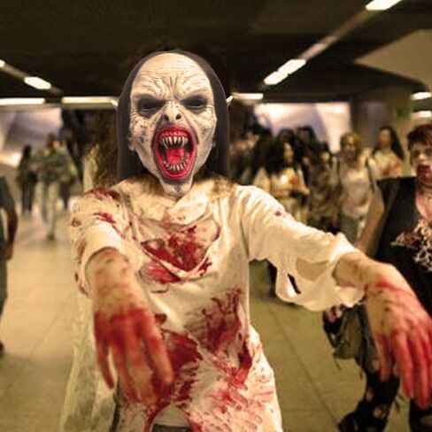 Vampire Zombie Mask Halloween Demon Killer Creepy Mask Devil Horror Cosplay Props in Saudi Arabia