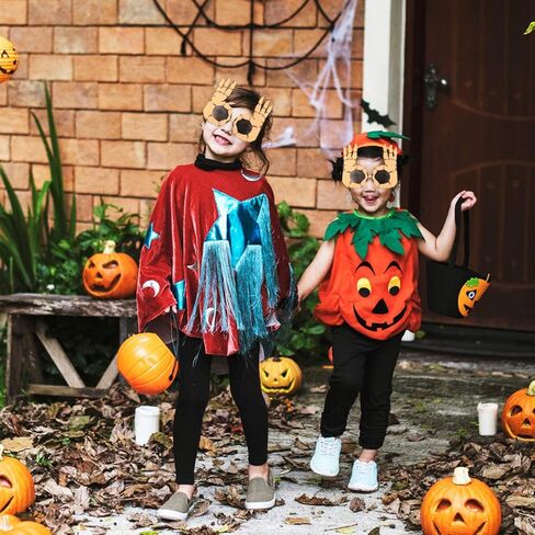 زينة الهالوين 5 قطع نظارات إصبع مبتكرة للحفلات نظارات مكياج مضحكة زي صور بوث نظارات شمسية دعائم أحمق نظارات إصبع نمذجة الملابس البلاستيكية in Kuwait