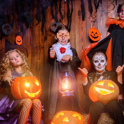 زينة الهالوين 5 قطع نظارات إصبع مبتكرة للحفلات نظارات مكياج مضحكة زي صور بوث نظارات شمسية دعائم أحمق نظارات إصبع نمذجة الملابس البلاستيكية in Kuwait