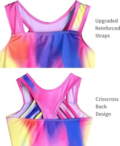 Arshiner Girls Ballet Dance Leotards Straps Back Camisole Tank Leotard Gymnastics Dancewear for Kids in Saudi Arabia
